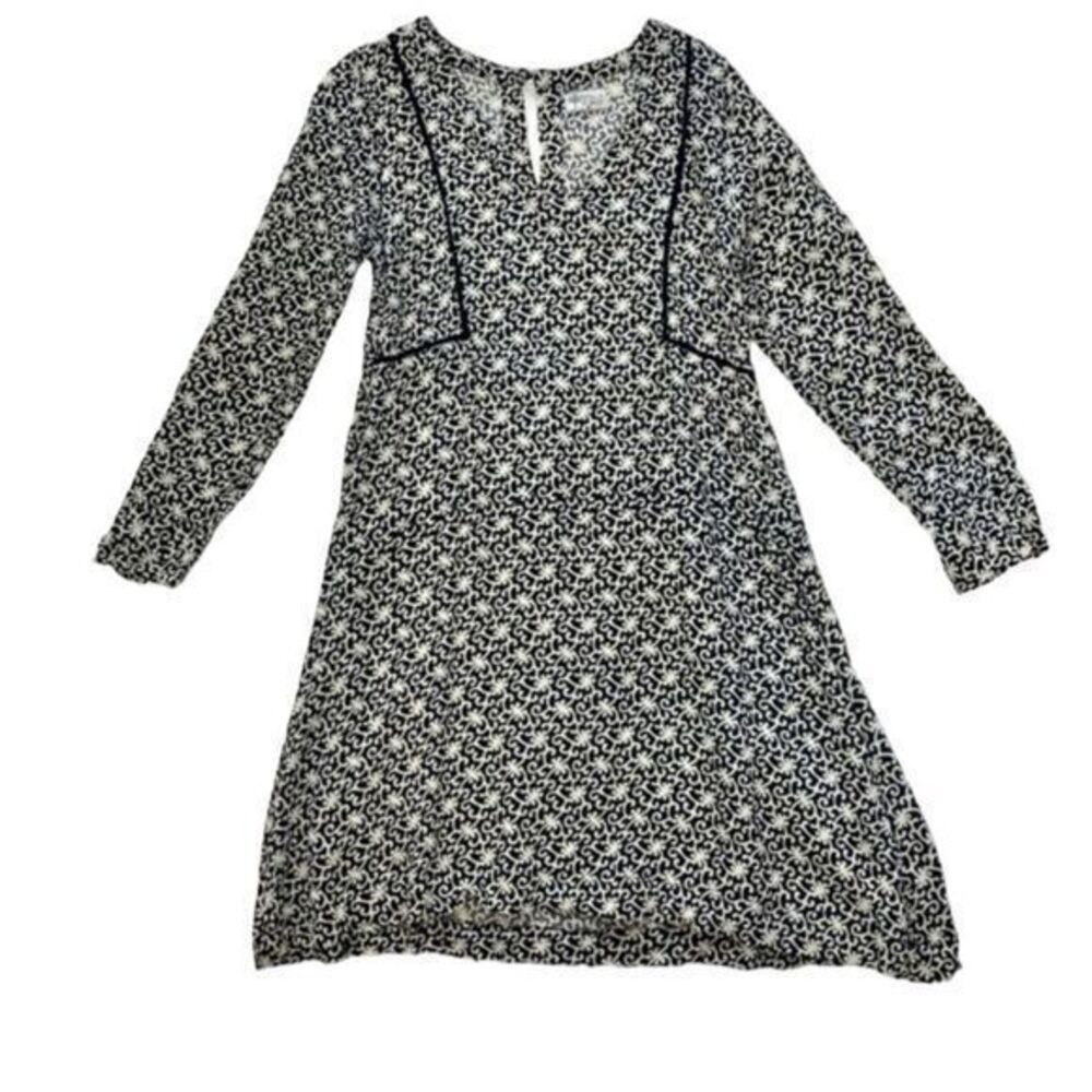 Stella Forest Cream & Black Geometric Print Dress Whimsigoth fairycore Mini Long